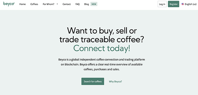 screenshot for beyco website home page